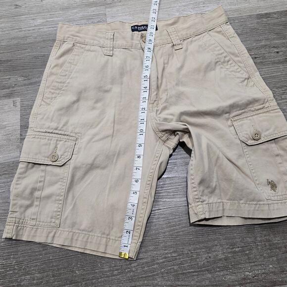 US Polo Assn. Tan Cargo Shorts Men Size 32 100% Cotton Dress Short Slacks - Picture 5 of 6